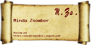 Minda Zsombor névjegykártya